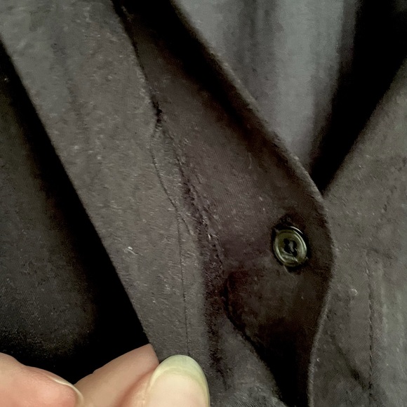 ARITZIA BABATON BLACK UNSTRUCTURED BLOUSE - Picture 2 of 7